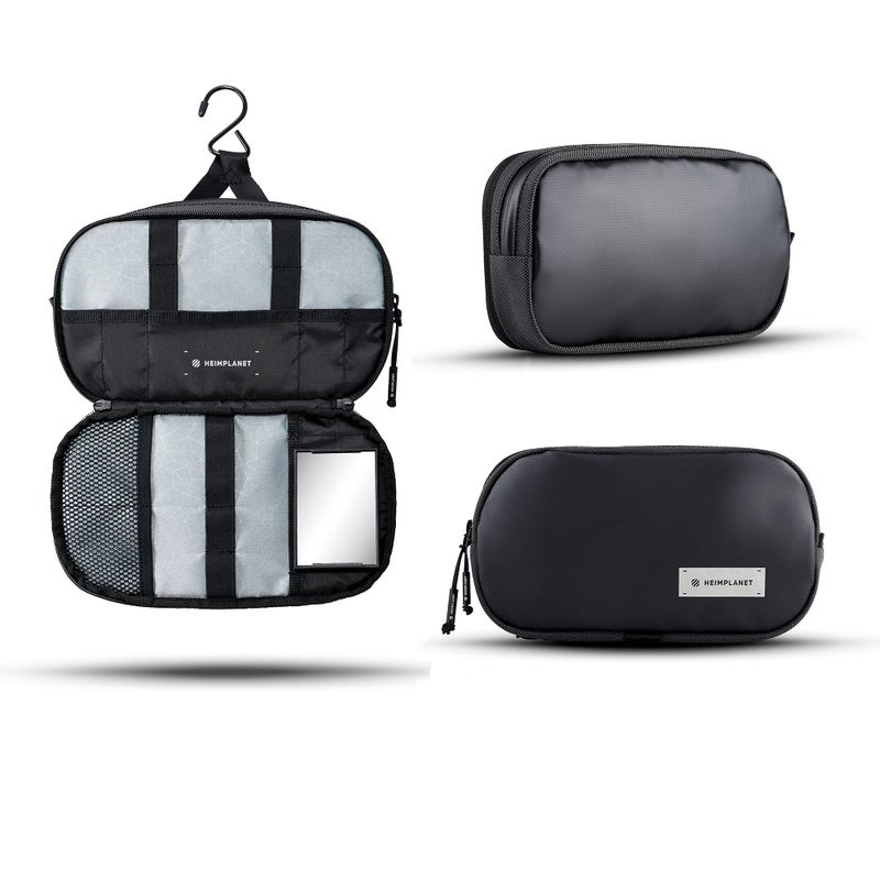 HEIMPLANET Original  HPT Carry Essentials  DOPP KIT  Hanging or standing travel toiletry bag  PVCFree wash bag made from waterproof Dyecoshell Supports 1 for The Planet Better Half